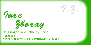 imre zboray business card